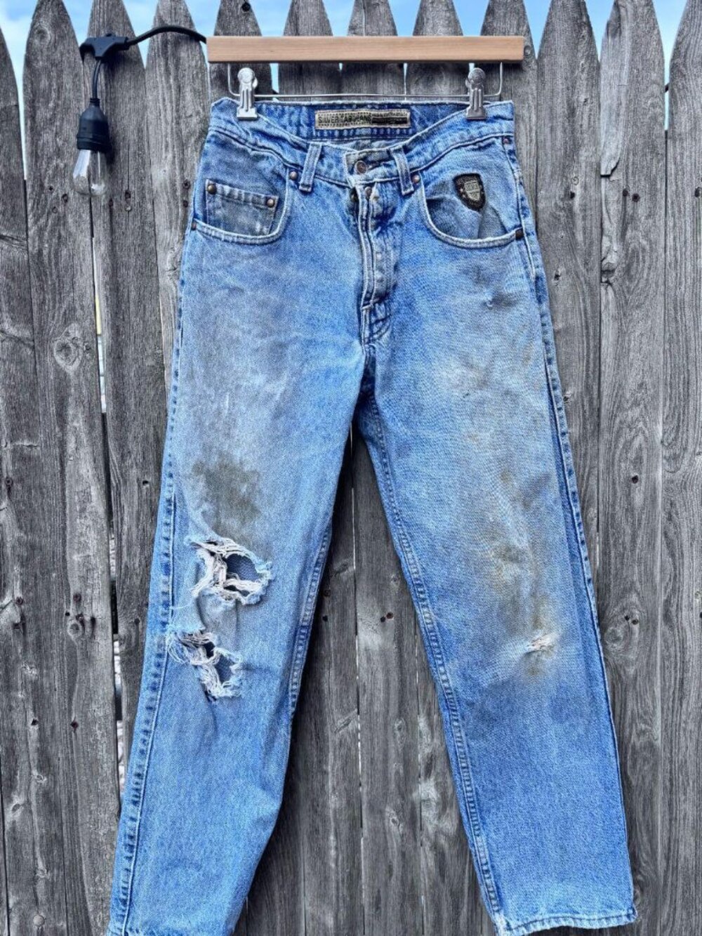 Vintage 90s Levi's Silver Tab Straight Jeans W30 L30 Distressed Made in USA